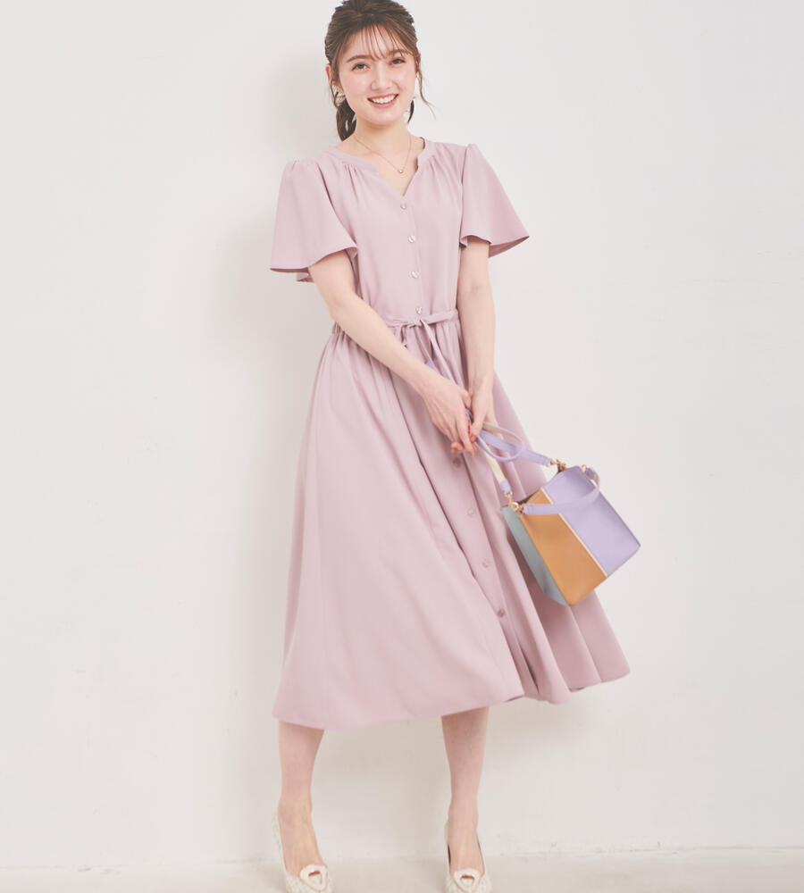 レッセパッセ バイカラーカットジョーゼットワンピース 新品 レッセパッセ バイカラーカットジョーゼットワンピース 新品