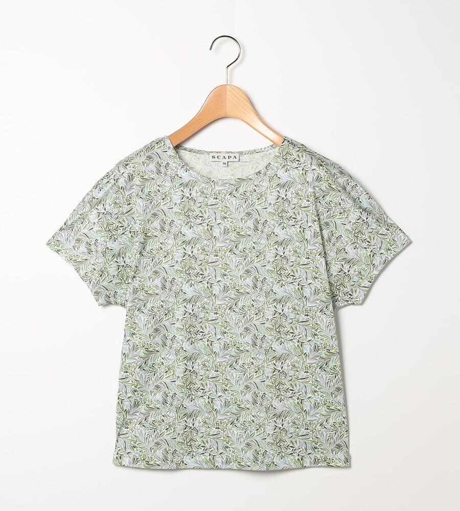 スキャパ（SCAPA）/リバティリーフジャージ丸首カットソー リバティリーフジャージ丸首カットソー｜カットソー｜LSTOCKROOM(エル